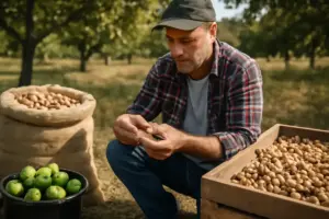 Stagioni di raccolta delle noci nelle campagne: il trucco che evita muffe e ne aumenta la resa