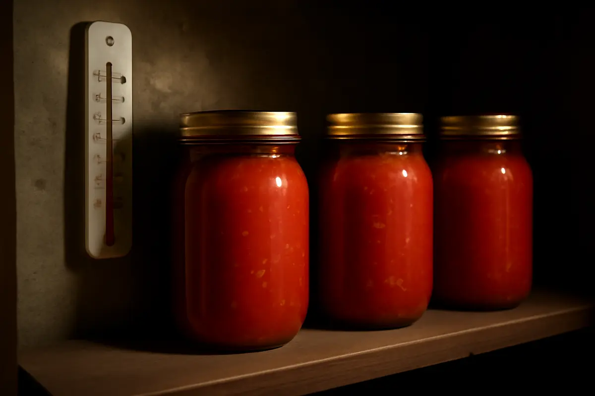 Temperatura e buio: perché sono cruciali nella conservazione delle conserve di pomodoro