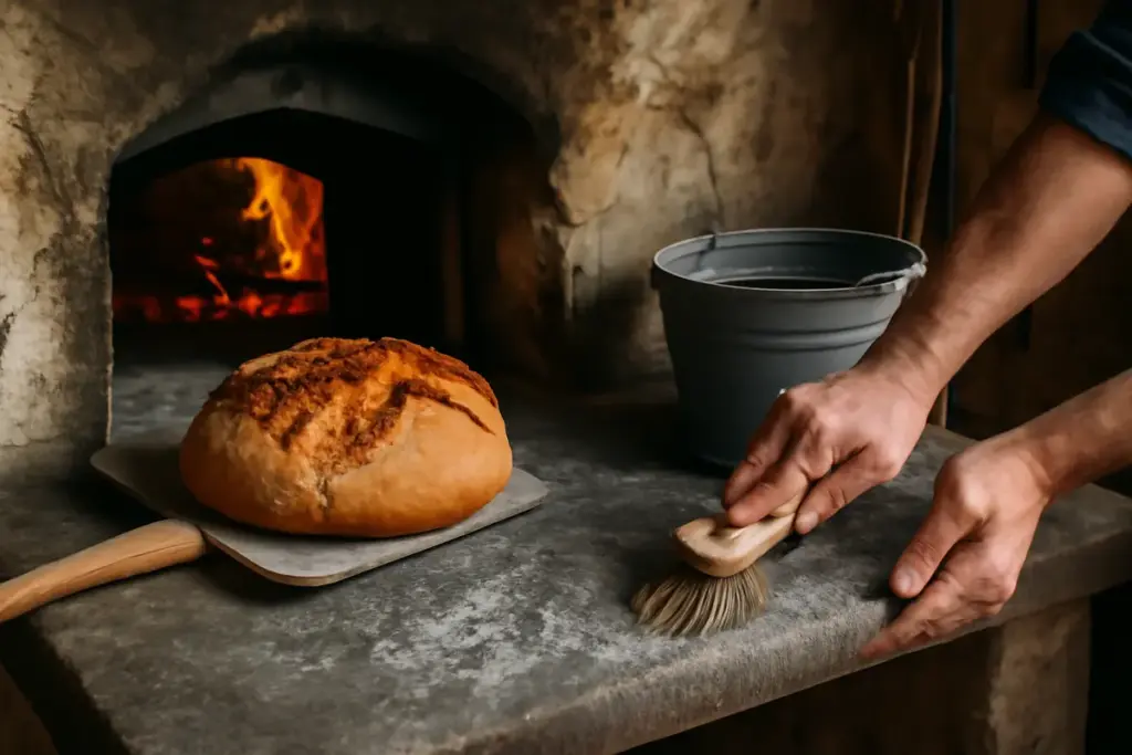 Pane cotto nel forno di campagna: perché la cenere viene usata anche per la pulizia? Una tradizione efficace